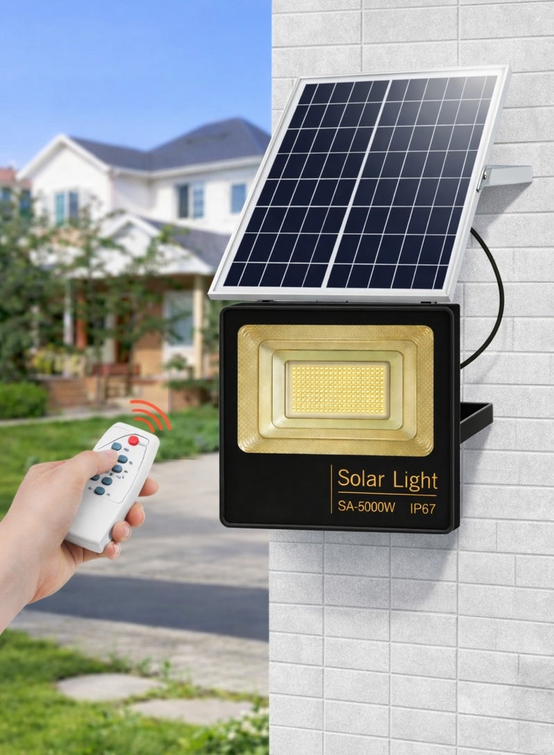 AL THURAYAT High-brightness solar floodlight with independent panel, waterproof solar lamp 5000 W with high power and wide illumination that easily covers larger areas, the ideal solution for lighting gardens and entrances. - Image 2